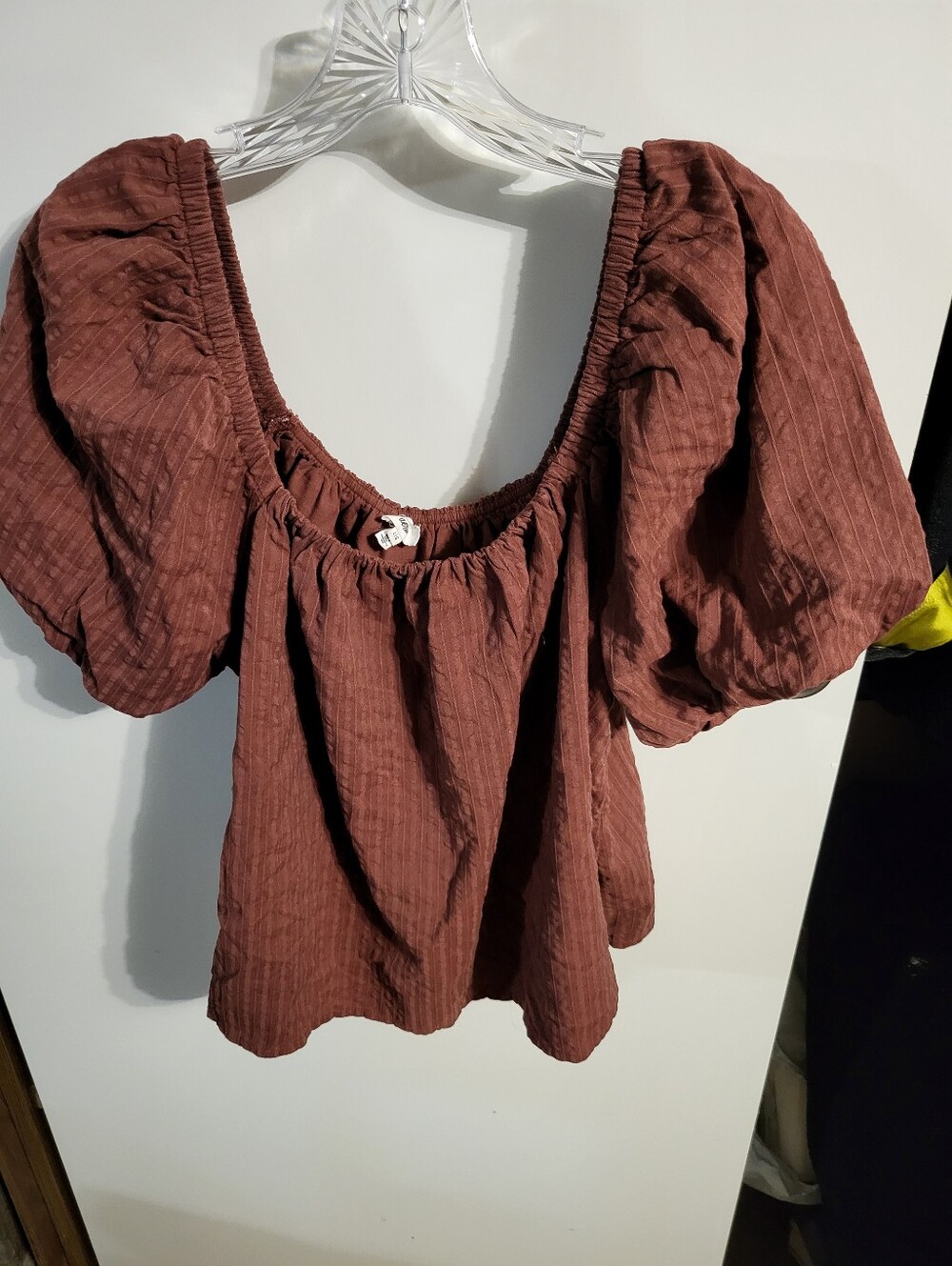 AERIE PUFF SLEEVE MAUVE TOP SZ L
